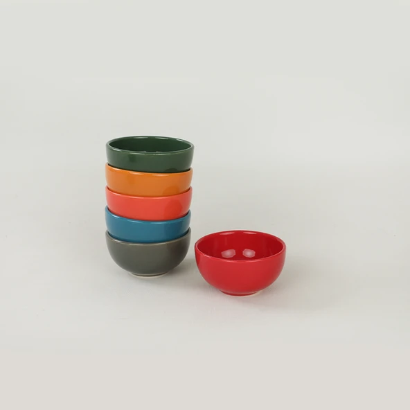 Keramika Rainbow Bulut Çerezlik/Sosluk 8 Cm 6 Adet 113/617 - 2