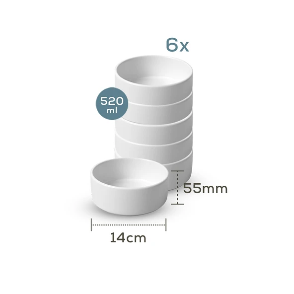 Keramika Rainbow Soft Stackable Çorba Kasesi 14 Cm 6 Adet 110/550 - 3