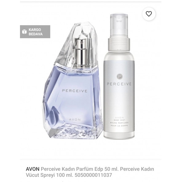 Perceive Edp 50 ml Kadın Parfümü + Vücut Spreyi Seti PARFÜMSET.002