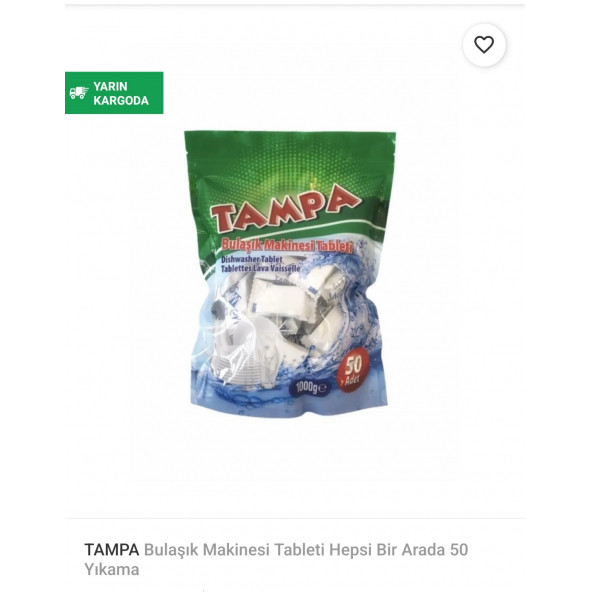 Bulaşık Makinası Tablet 50 Tablet
