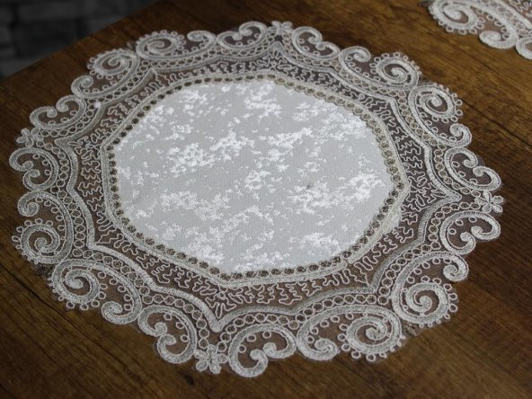 Aryen Kadife Kordone 5 Parça Salon Takımı Krem Koyu Kahve - 4