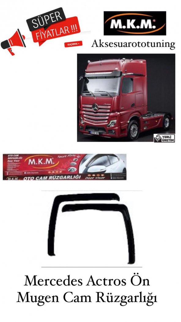 MERCEDES ACTROS KAMYON-TIR ON MUGEN CAM RÜZGARLIĞI
