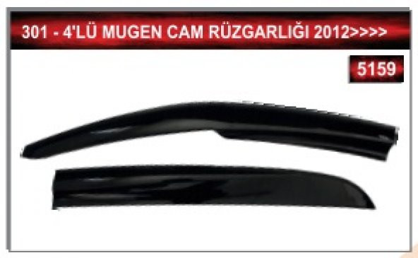 PEUGEOT 301 2012 VE ÜZERİ MODEL 4LÜ MUGEN CAM RÜZGARLIĞI - 2