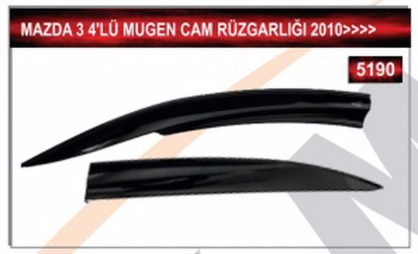 MAZDA 3 2010 VE ÜZERİ MODEL 4LÜ MUGEN CAM RÜZGARLIĞI - 2