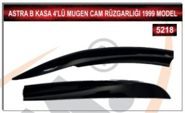 OPEL ASTRA B KASA 1999 MODEL 4LÜ MUGEN CAM RÜZGARLIĞI - 2