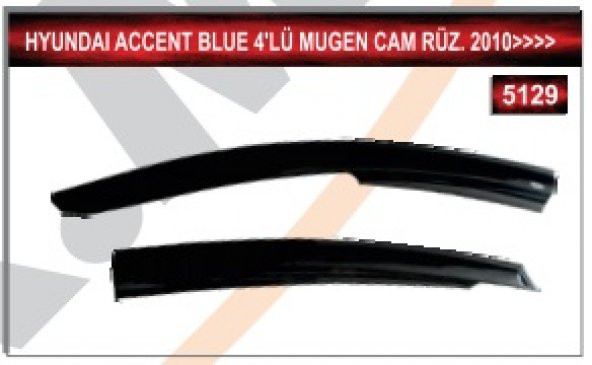 HYUNDAİ ACCENT BLUE 2010 VE ÜZERİ MODEL 4LÜ MUGEN CAM RÜZGARLIĞI - Resim 2