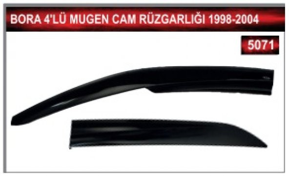 WOLKSVAGEN BORA 1998 - 2004 MODEL 4LÜ MUGEN CAM RÜZGARLIĞI - 2