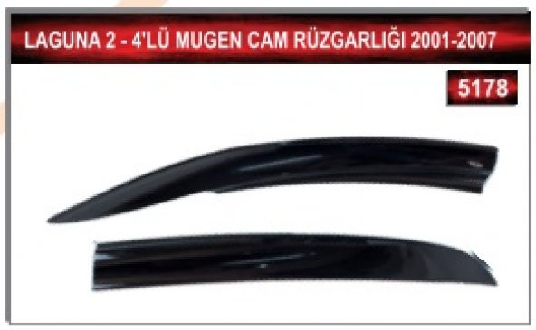 LAGUNA 2 2001-2007 MODEL ARASI 4LÜ MUGEN CAM RÜZGARLIGI - 2