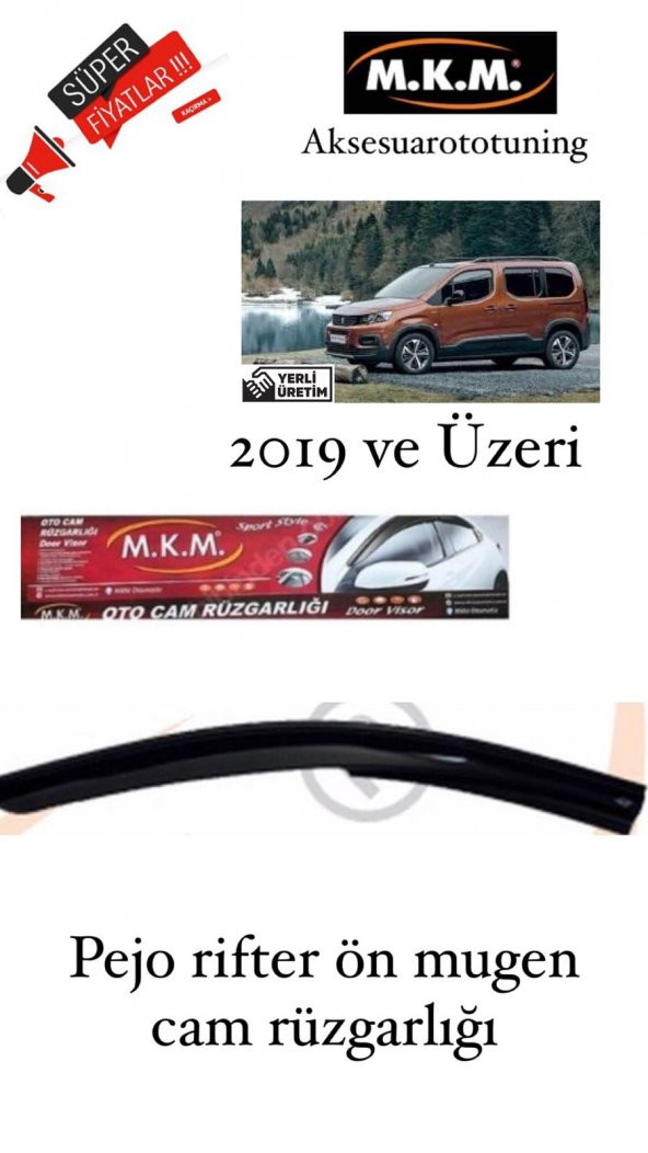 PEJO RİFTER 2019 VE ÜZERİ ÖN MUGEN CAM RÜZGARLIĞI
