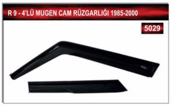 RENAULT 9 1985 - 2000 MODEL ARASI 4LÜ MUGEN CAM RÜZGARLIGI - Resim 2