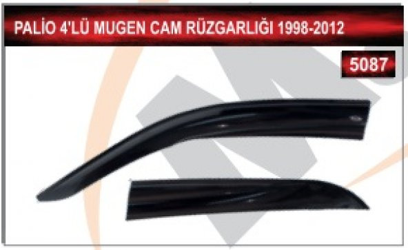 PALİO 1998 - 2012 4LÜ MUGEN CAM RUZGARLIGI - Resim 2