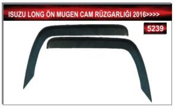 ISUZU LONG 2015 VE ÜZERİ MODEL 4LÜ MUGEN CAM RÜZGARLIĞI - Resim 2
