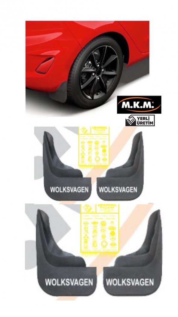 WOLKSVAGEN 4 LÜ PAÇALIK ÇAMURLUK TOZLUK