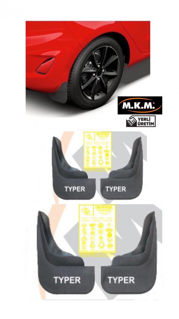 TYPER 4 LÜ PAÇALIK ÇAMURLUK TOZLUK ürün görseli