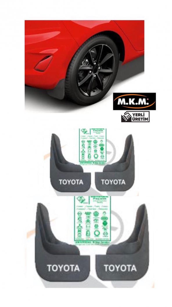 TOYOTA 4 LÜ PAÇALIK ÇAMURLUK TOZLUK