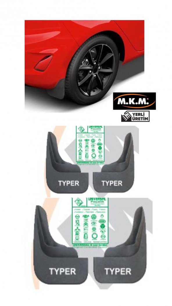 TYPER 4 LÜ PAÇALIK ÇAMURLUK TOZLUK