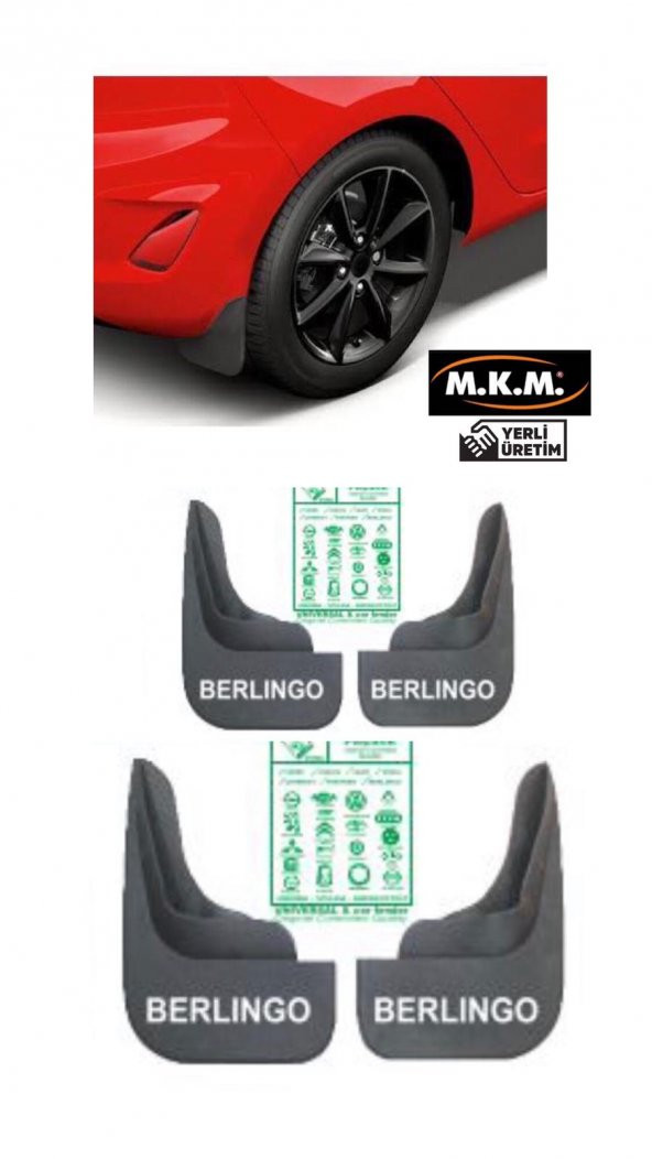 BERLINGO 4 LÜ PAÇALIK ÇAMURLUK TOZLUK
