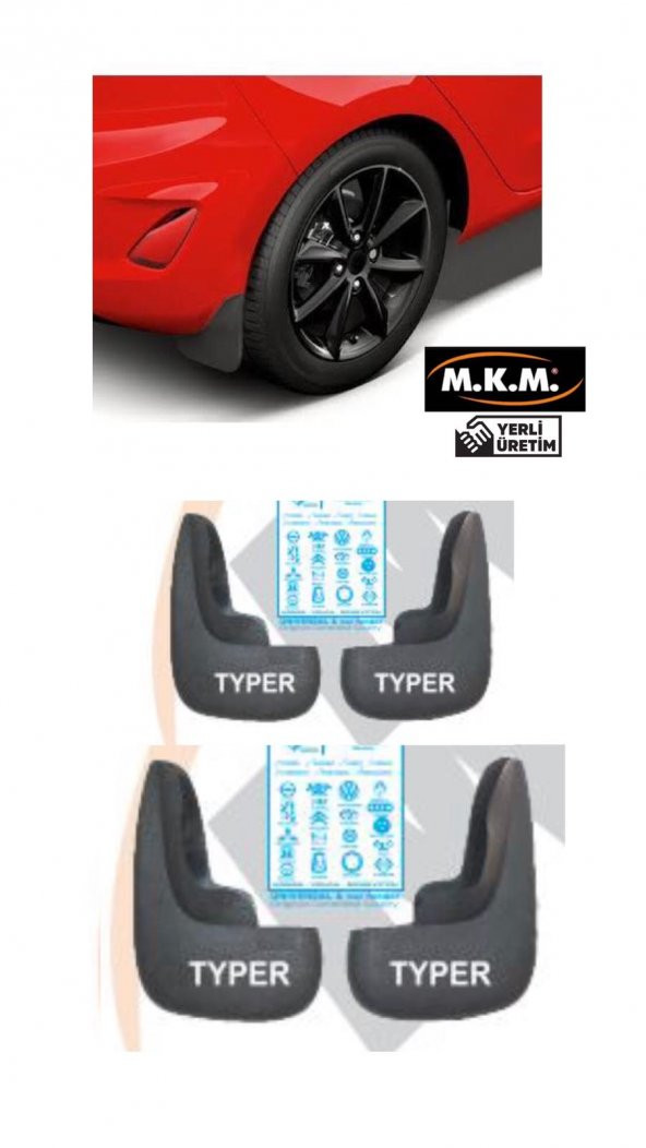 TYPER 4 LÜ PAÇALIK ÇAMURLUK TOZLUK