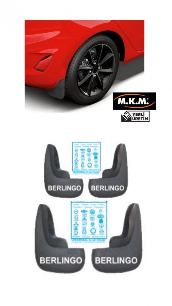 BERLİNGO 4 LÜ PAÇALIK ÇAMURLUK TOZLUK