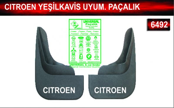 Citroen Yeşilkavis Uyumlu Paçalık Çamurluk Tozluk