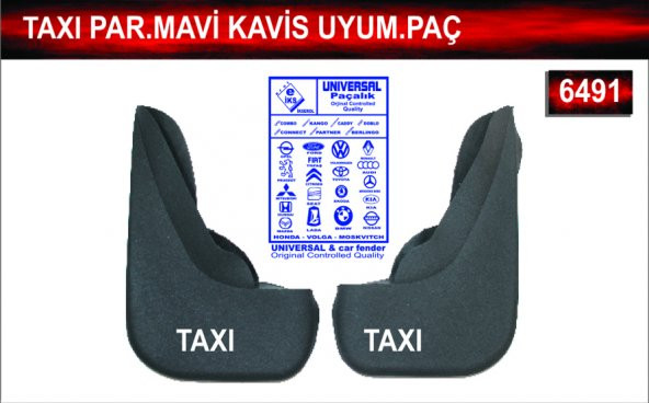 Taksi Parçalı Mavi Kavis Uyumlu Paçalık Çamurluk Tozluk