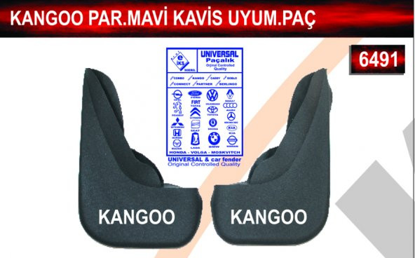 Kangoo Parçalı Mavi Kavis Uyumlu Paçalık Çamurluk Tozluk