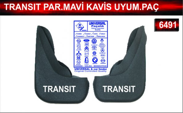 Transit Parçalı Mavi Kavis Uyumlu Paçalık Çamurluk Tozluk