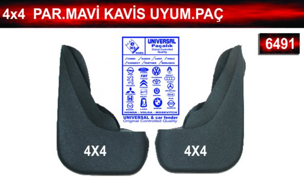 4*4 Parçalı Mavi Kavis Uyumlu Paçalık Çamurluk Tozluk