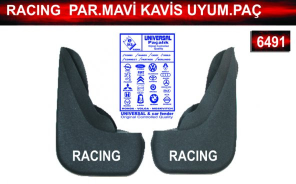 Racing Parçalı Mavi Kavis Uyumlu Paçalık Çamurluk Tozluk