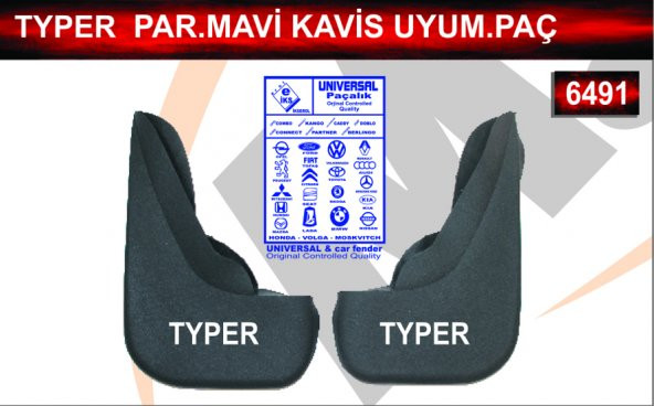 Typer Parçalı Mavi Kavis Uyumlu Paçalık Çamurluk Tozluk