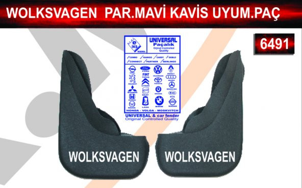 Wolksvagen Parçalı Mavi Kavis Uyumlu Paçalık Çamurluk Tozluk