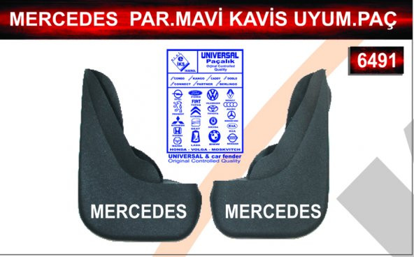 Mercedes Parçalı Mavi Kavis Uyumlu Paçalık Çamurluk Tozluk
