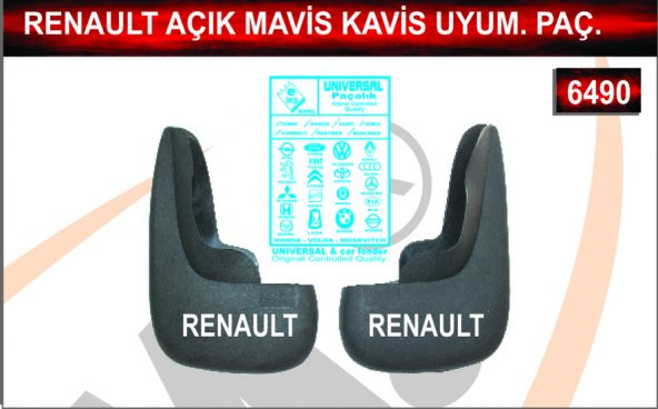 Renault Açık Mavi Kavisli Uyumlu Paçalık Çamurluk Tozluk