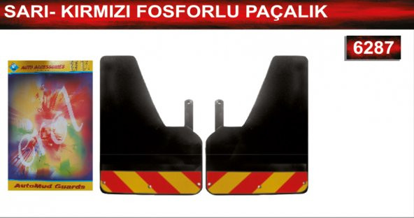 Sarı-Kırmızı Fosforlu Paçalık Çamurluk Tozluk