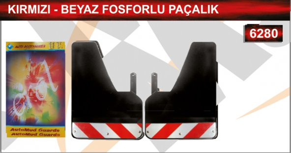 Kırmızı-Beyaz Fosforlu Paçalık Çamurluk Tozluk