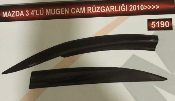 Mazda 3 4lü Mugen Cam Rüzgarlık Seti