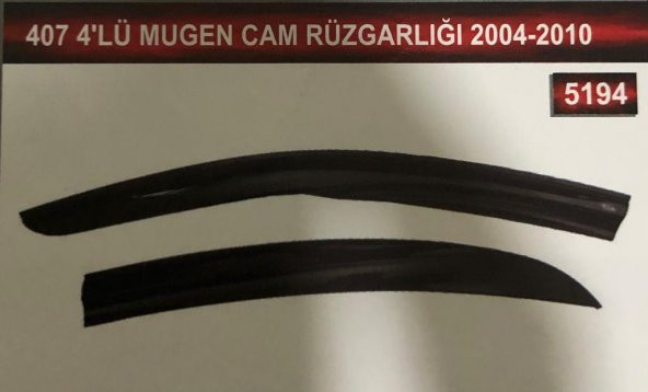 Peugeot 407 4lü Mugen Cam Rüzgarlık Seti ürün görseli 1