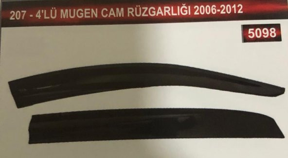 Peugeot 207-4lü Mugen Cam Rüzgarlık Seti ürün görseli