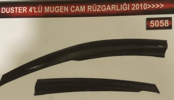 Renault Dacia Duster 4lü Mugen Cam Rüzgarlık Seti
