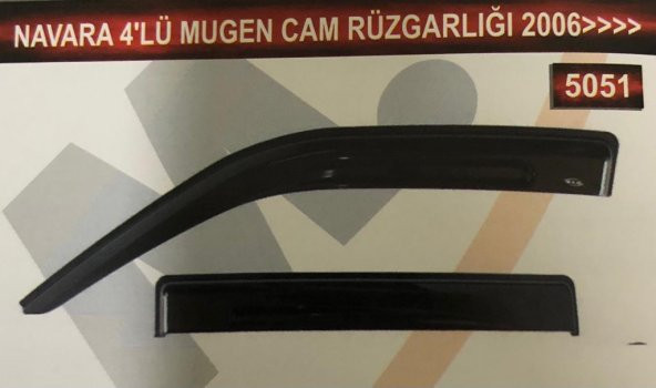 Nissan Navara 4lü Mugen Cam Rüzgarlık Seti