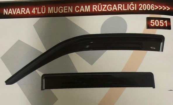 Nissan Navara 4lü Mugen Cam Rüzgarlık Seti
