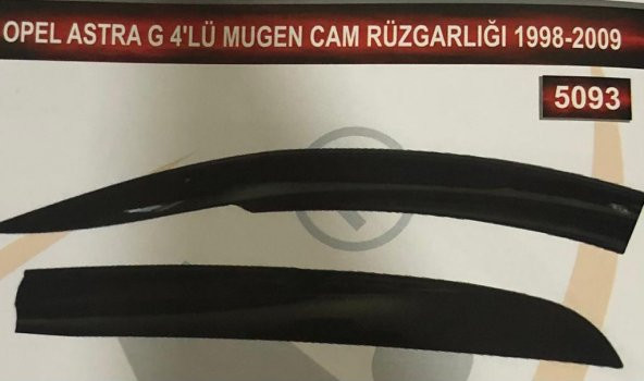 Opel Astra G 4lü Mugen Cam Rüzgarlık Seti - Resim 2