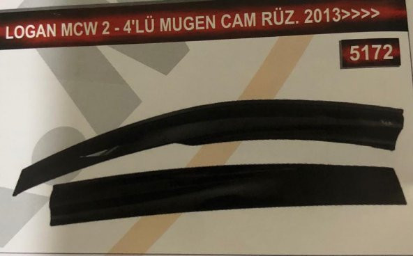 Renault Dacia Logan MCW2 4lü Mugen Cam Rüzgarlık Seti - Resim 2