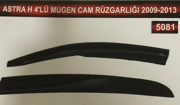 Opel Astra H 4lü Mugen Cam Rüzgarlık Seti - Resim 2