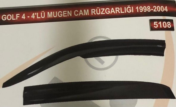 Volkswagen Golf 4- 4lü Mugen Cam Rüzgarlık Seti - Resim 2