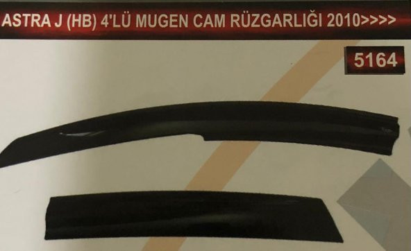 Opel Astra J (HB) 4lü Mugen Cam Rüzgarlık Seti - Resim 2