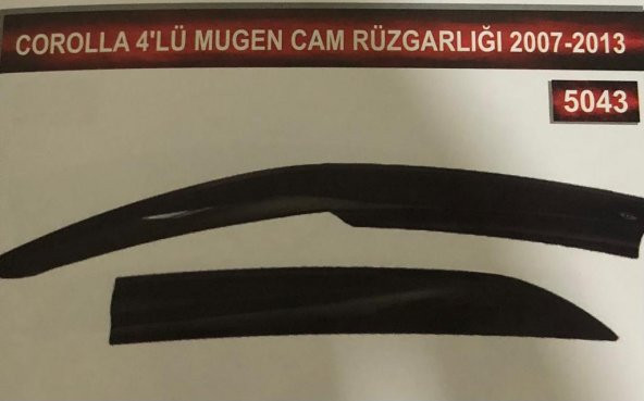 Toyota Corolla 4lü Mugen Cam Rüzgarlık Seti - 2