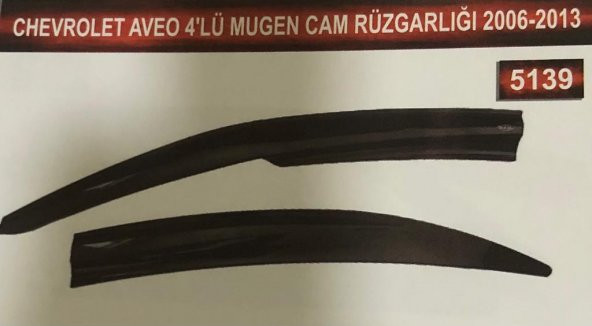Chevrolet Aveo 4lü Mugen Cam Rüzgarlık Seti - Resim 4