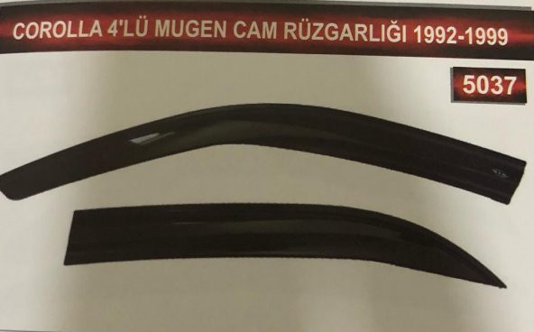 Toyota Corolla 4lü Mugen Cam Rüzgarlık Seti - 2