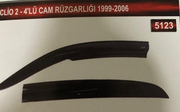 Clio-2 4lü Mugen Cam Rüzgarlık Seti - Resim 2